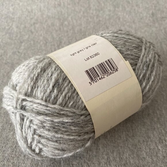 NWT Biches & Buches Le Lambswool Colour Light Grey Lot of 1 - Picture 9 of 10